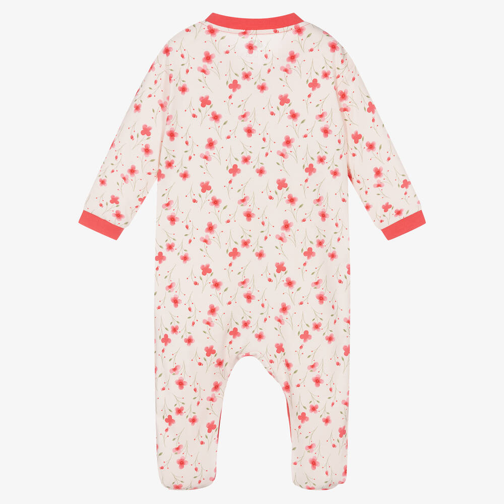 FS Baby-Girls Pink Cotton Babygrow | Childrensalon Outlet