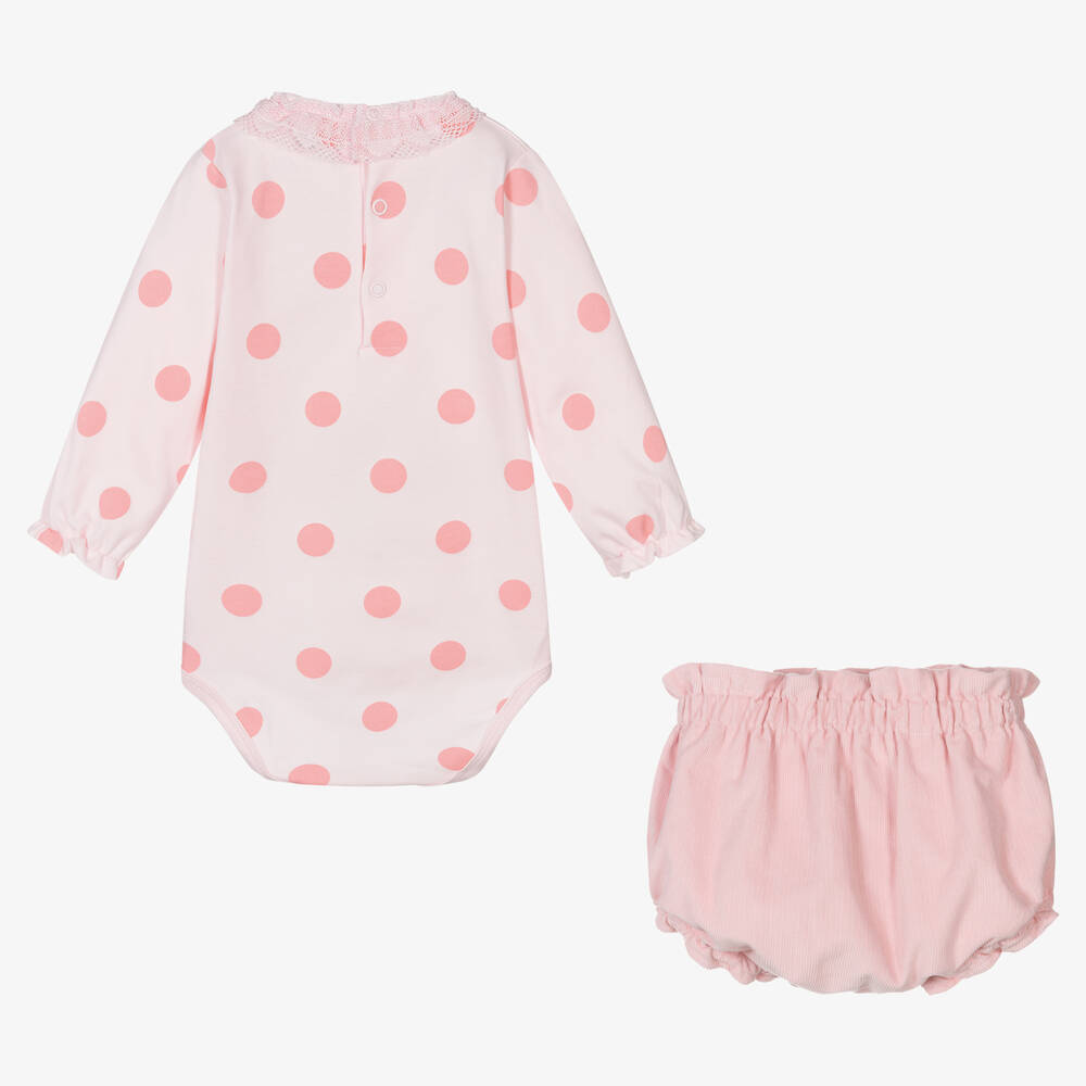 FS Baby-Girls Pink Cotton Babysuit Set | Childrensalon Outlet