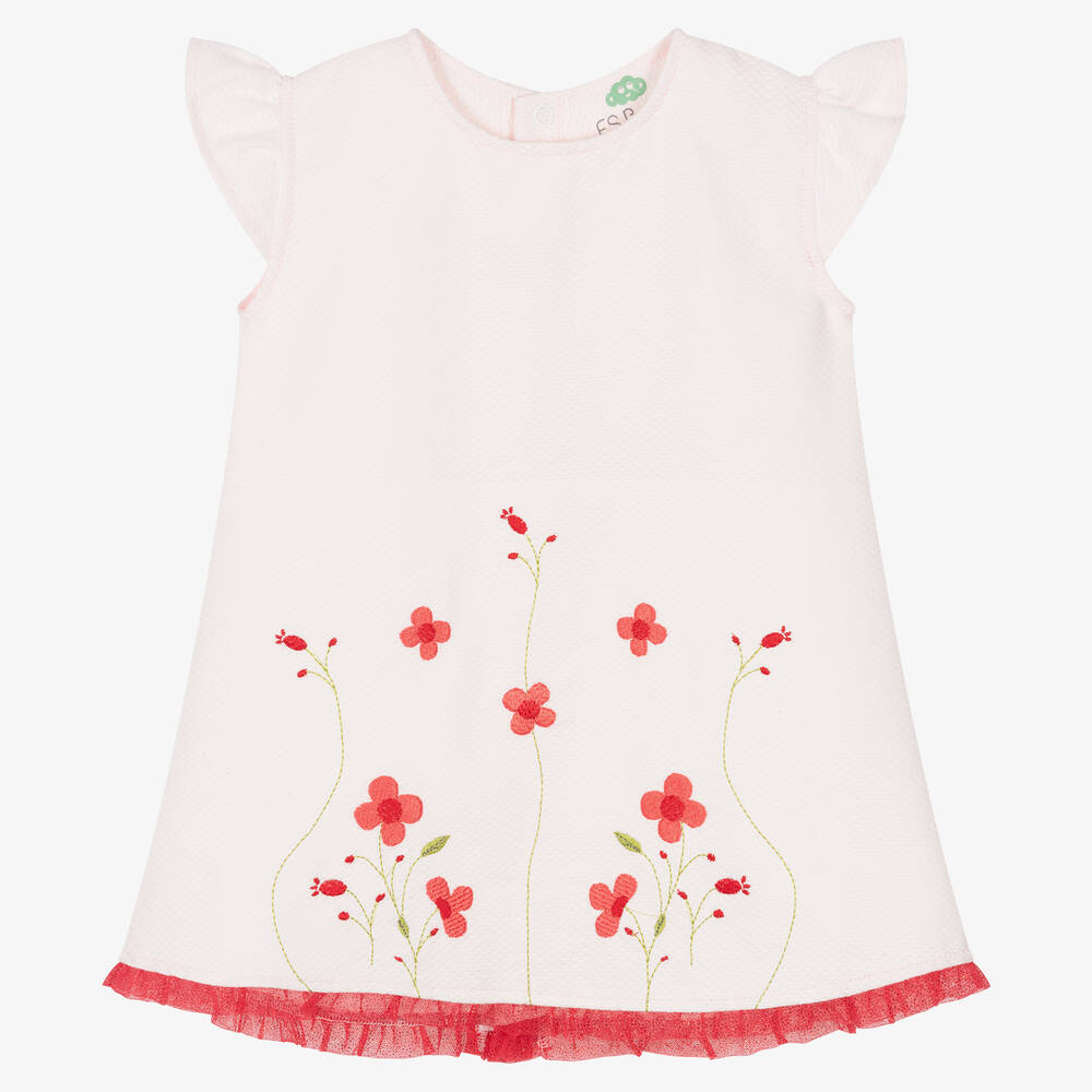FS Baby - Girls Pink Cotton Dress | Childrensalon
