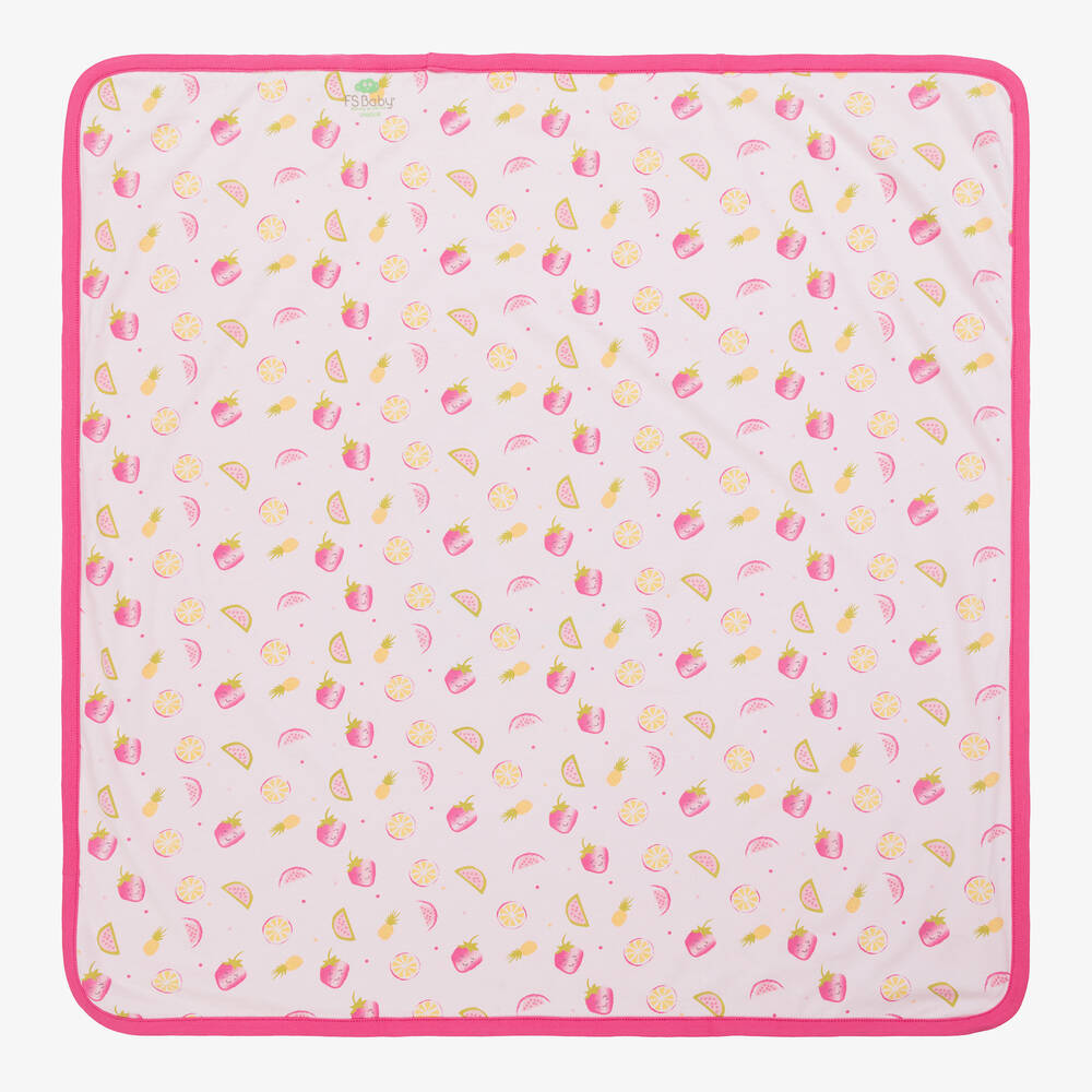 FS Baby-Girls Pink Cotton Jersey Blanket (80cm) | Childrensalon Outlet