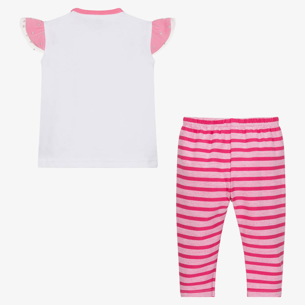 FS Baby-Girls Pink Cotton Unicorn Leggings Set | Childrensalon Outlet