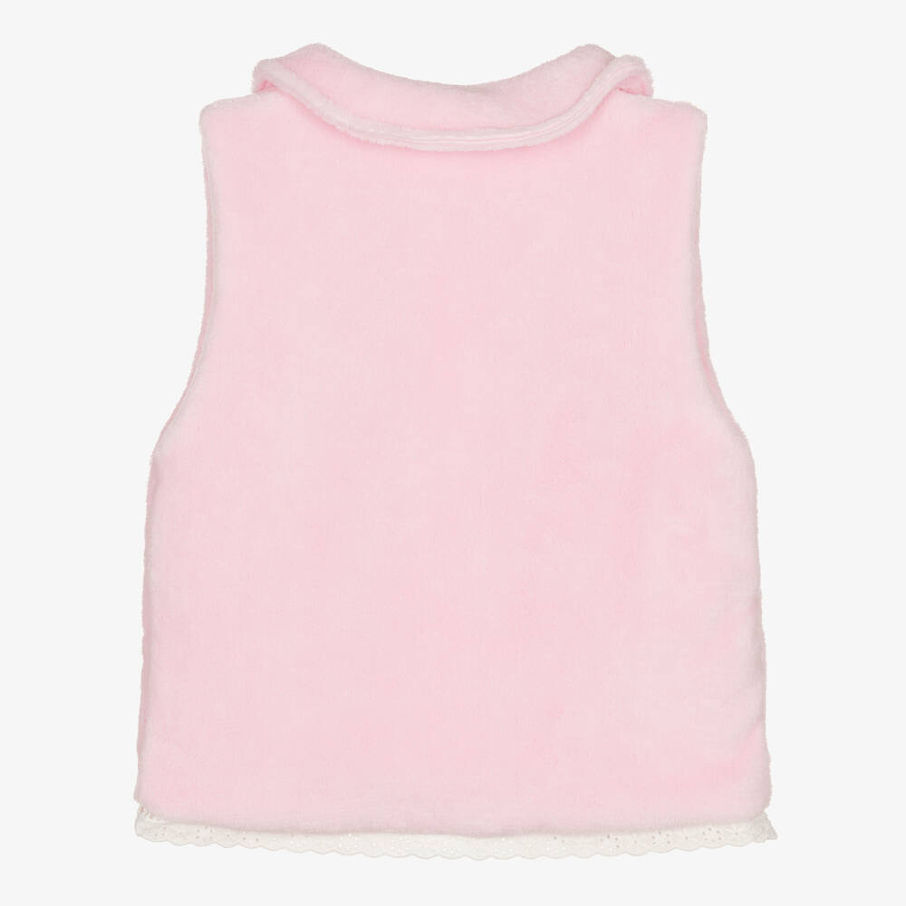 FS Baby-Girls Pink Fleece Gilet | Childrensalon Outlet