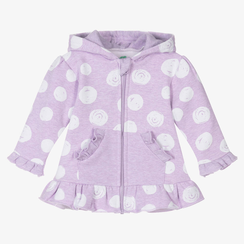 FS Baby - Girls Purple Zip-Up Hooded Top | Childrensalon