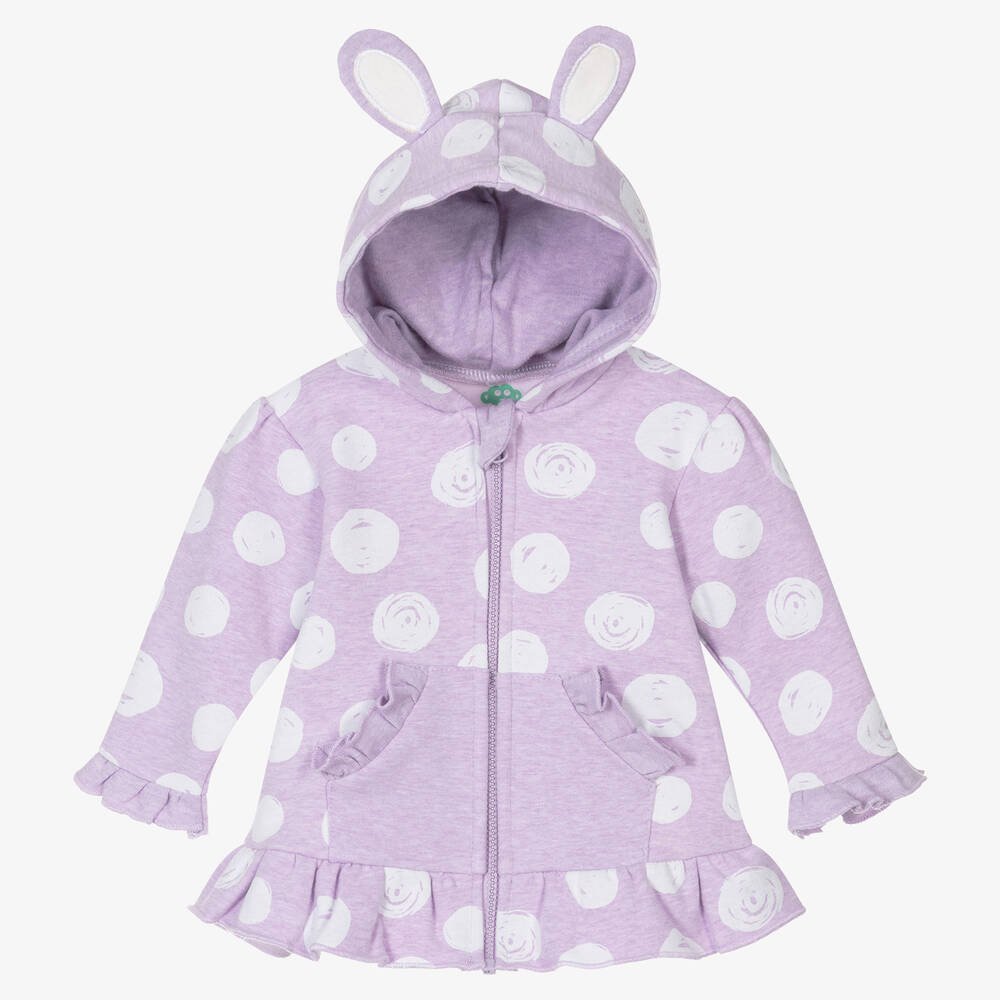 FS Baby-Girls Purple Zip-Up Hooded Top | Childrensalon Outlet