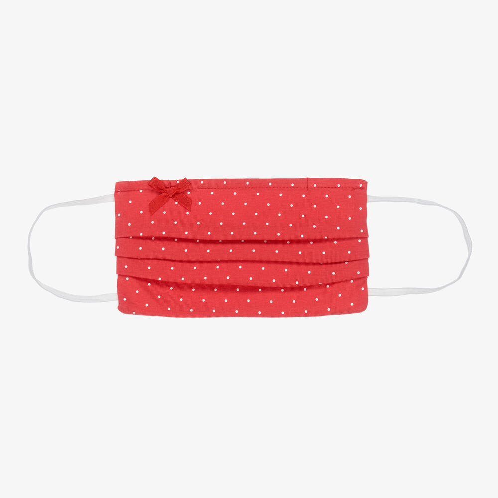 FS Baby-Girls Red & White Dot Face Mask | Childrensalon Outlet