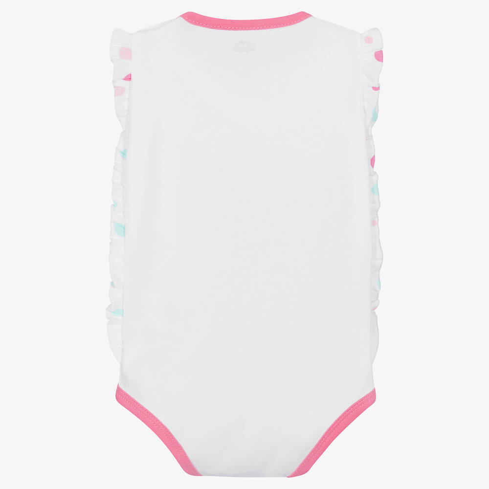 إف إس بيبي-Girls White Cotton Unicorn Bodyvest | Childrensalon Outlet