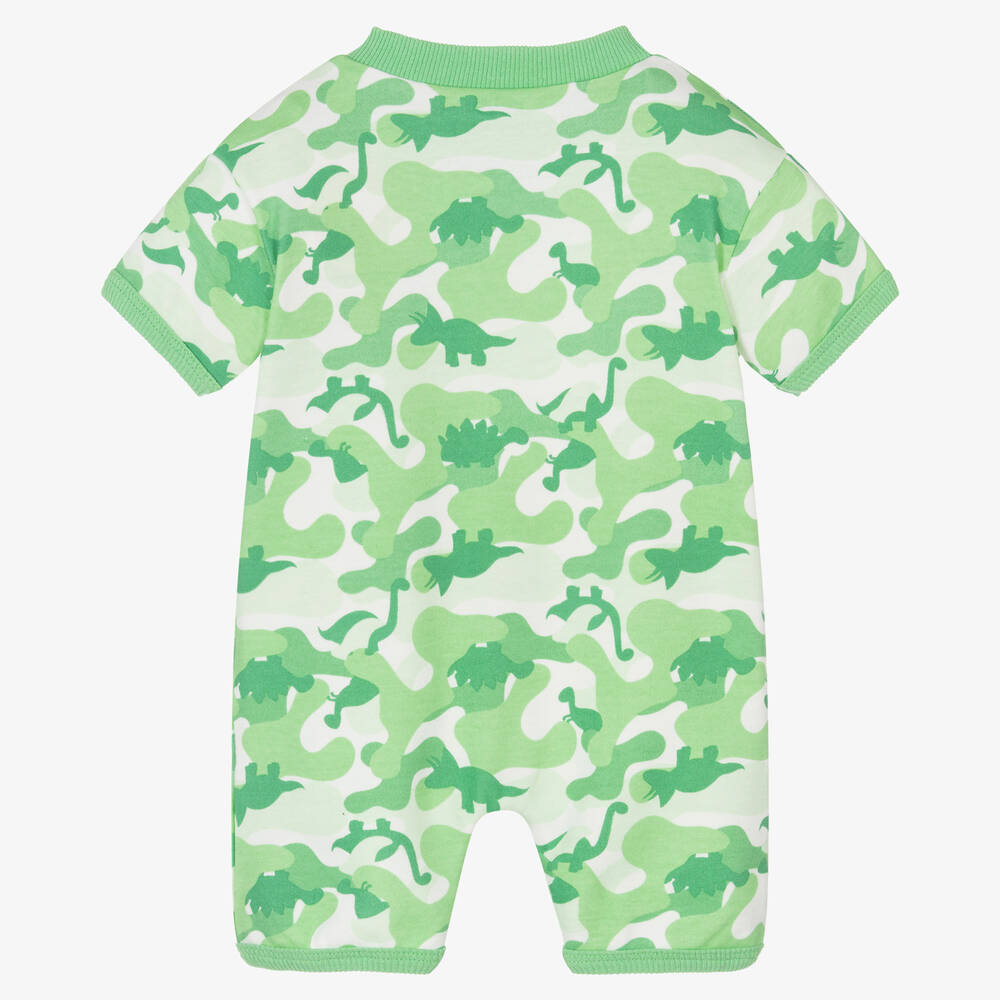 FS Baby-Green Cotton Dinosaur Baby Shortie | Childrensalon Outlet