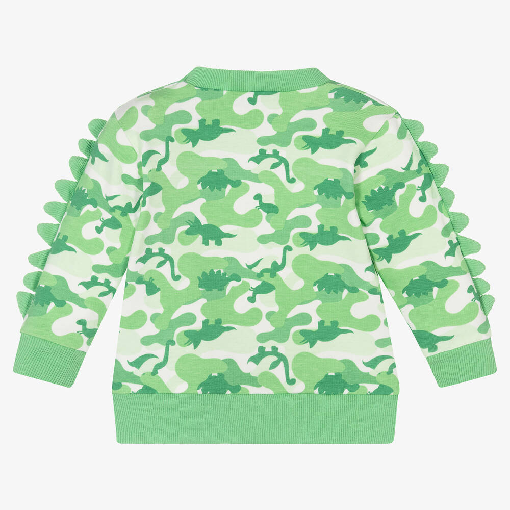 FS Baby-Green Organic Cotton Dinosaur Sweatshirt | Childrensalon Outlet
