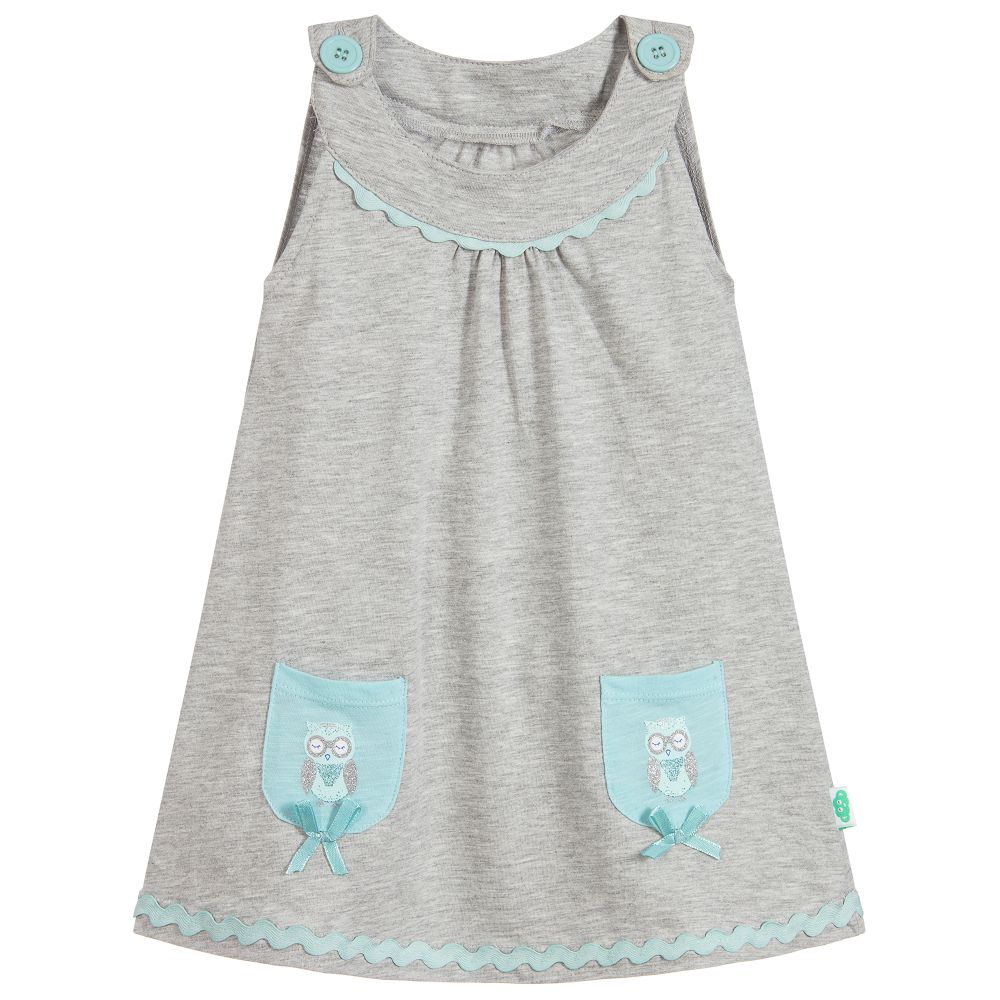 FS Baby - Grey Cotton Baby Dress  | Childrensalon