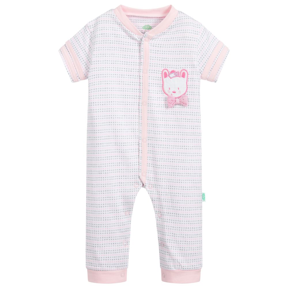 FS Baby - Pink Cotton Babygrow | Childrensalon
