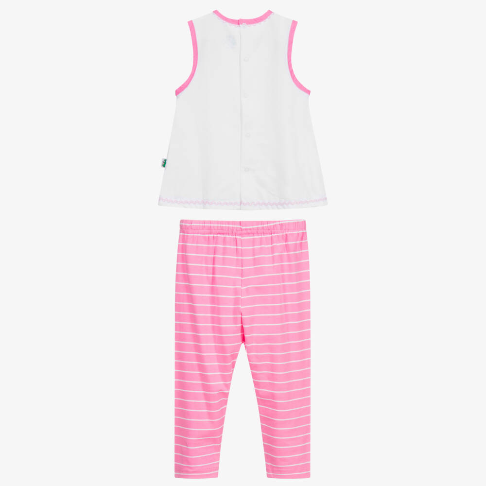 FS Baby-Pink & White Baby Dress Set | Childrensalon Outlet