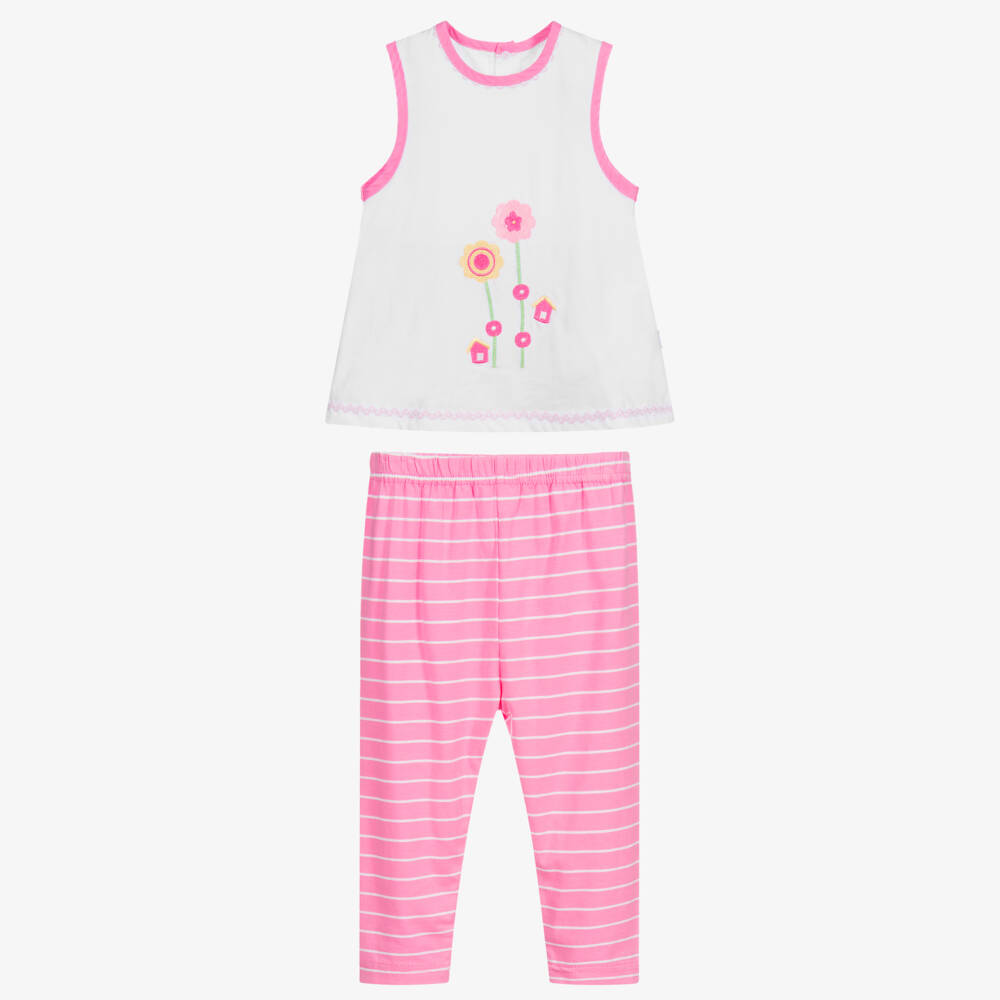 FS Baby-Pink & White Baby Dress Set | Childrensalon Outlet