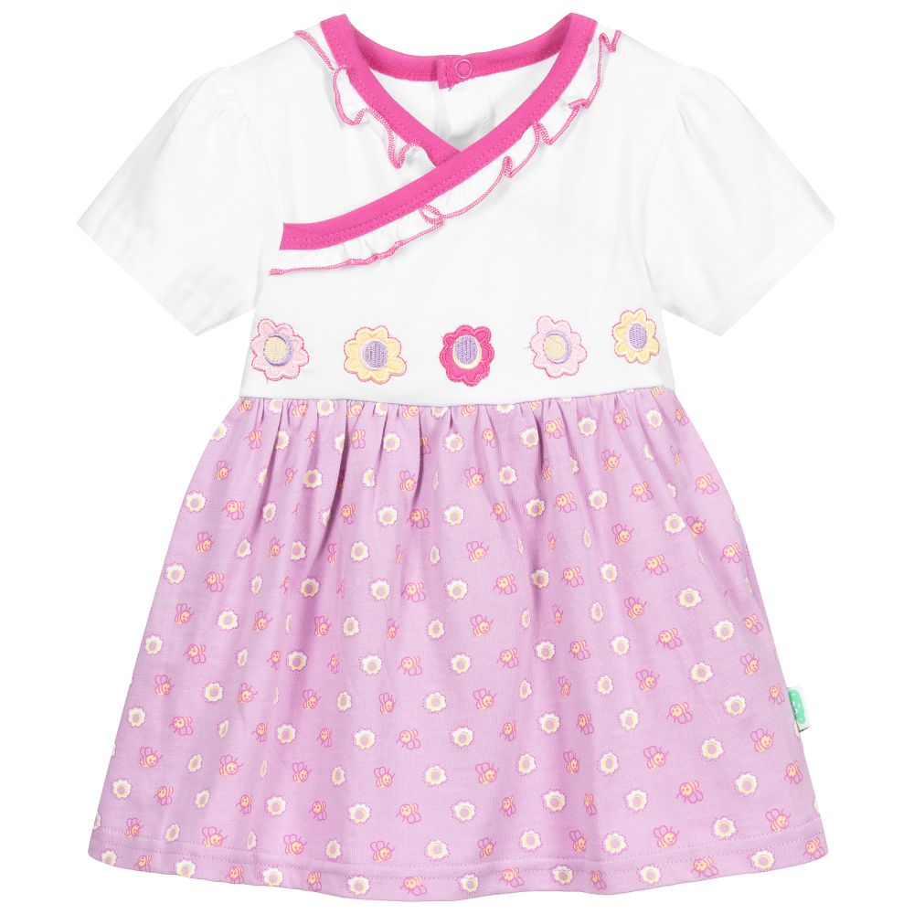FS Baby - Pink & White cotton Dress | Childrensalon