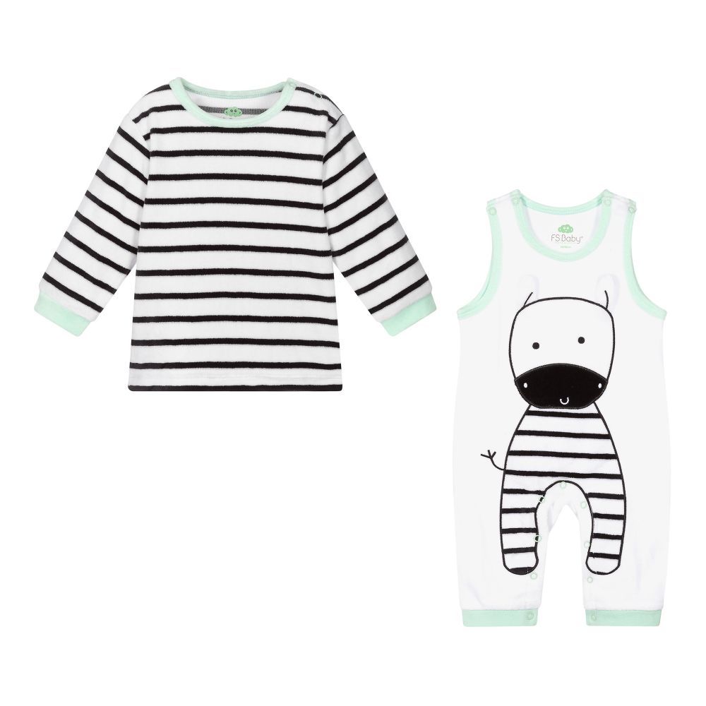FS Baby Striped Velour Trousers Set Childrensalon Outlet