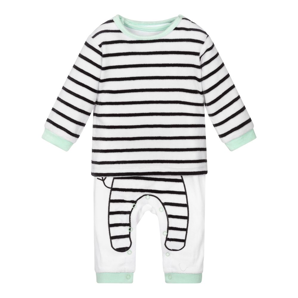 FS Baby - Striped Velour Trousers Set | Childrensalon