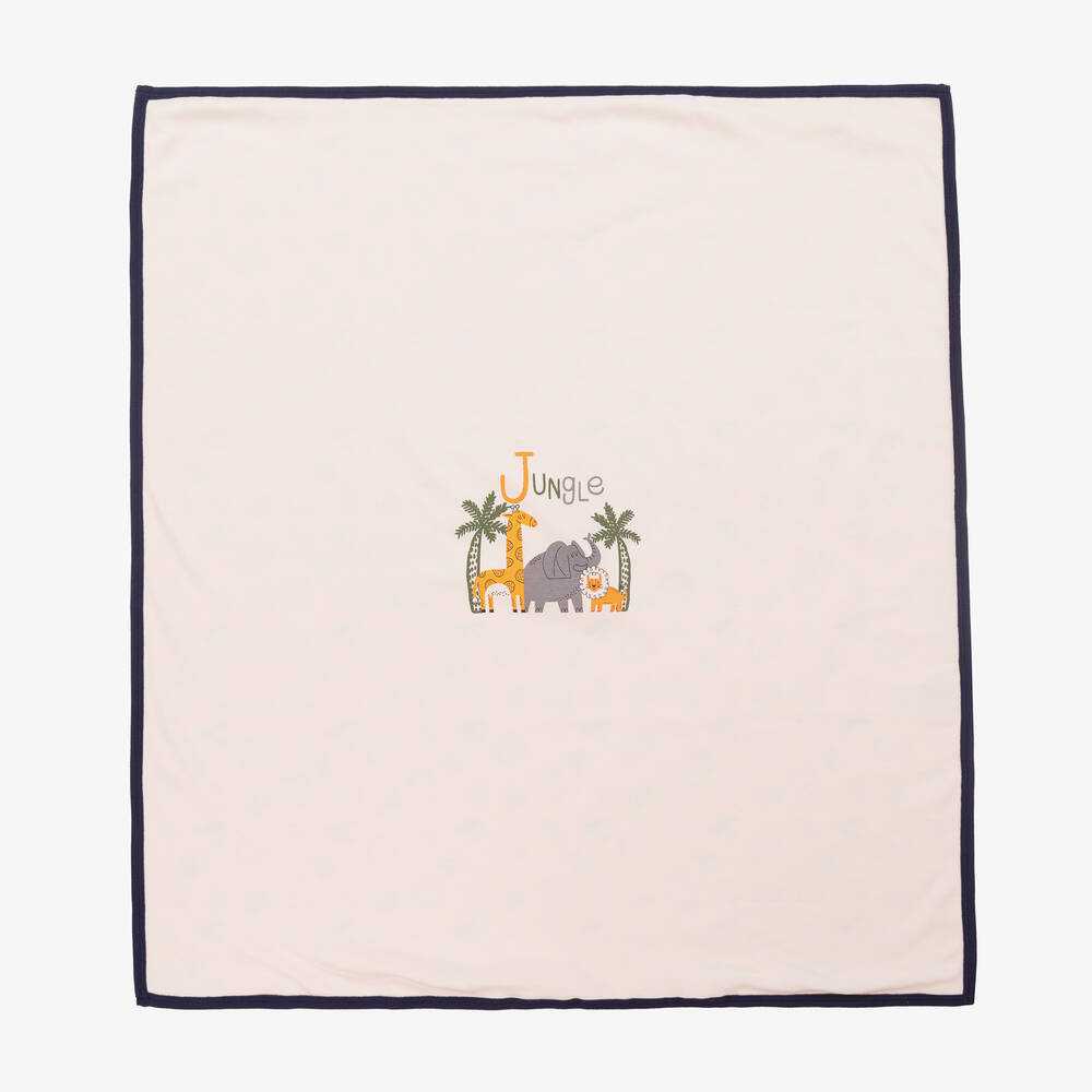 FS Baby - White Jungle Animal Baby Blanket (80cm) | Childrensalon
