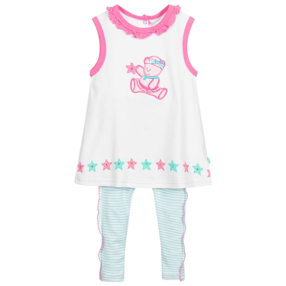 FS Baby - White & Pink Baby Dress Set | Childrensalon