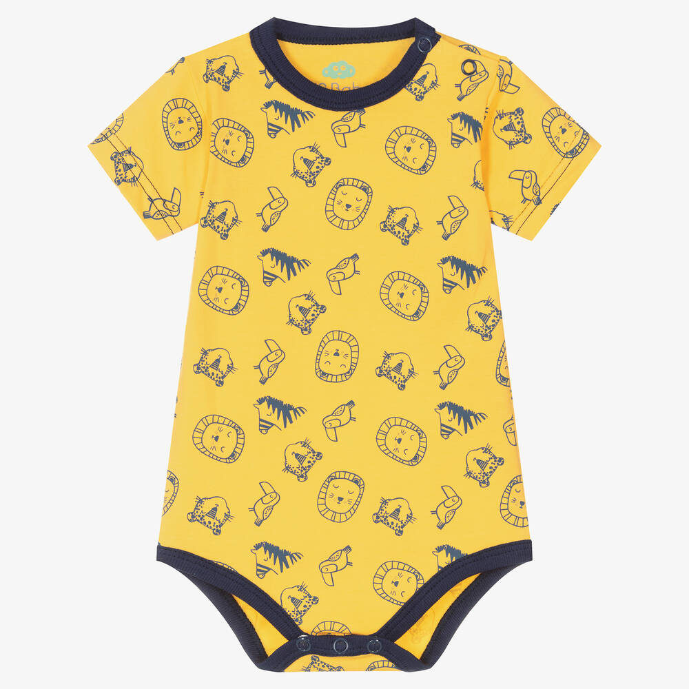 FS Baby - Yellow & Blue Safari Animals Bodyvest | Childrensalon