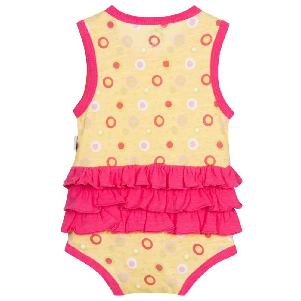 FS Baby-Yellow & Pink Bodysuit | Childrensalon Outlet