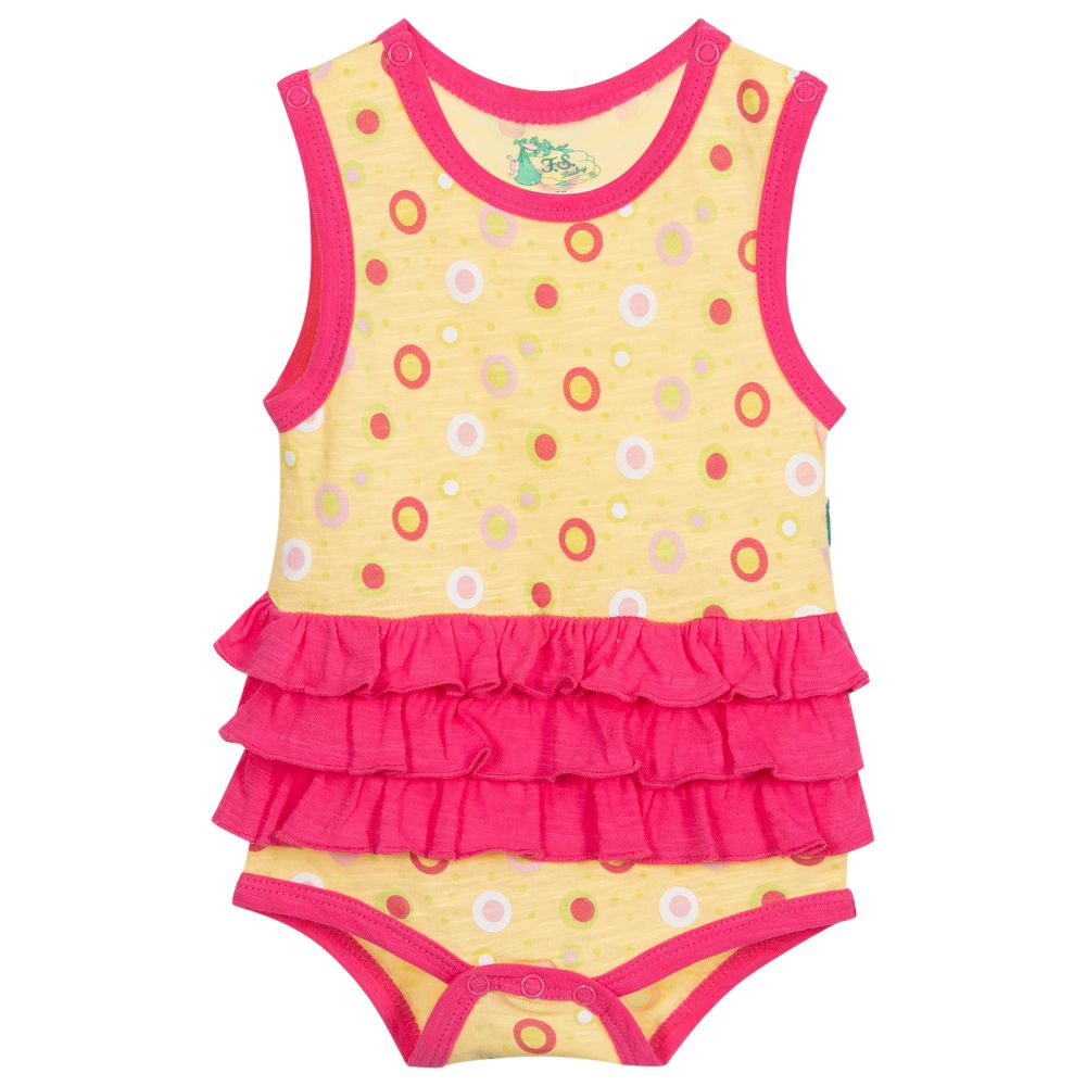 FS Baby - Yellow & Pink Bodysuit | Childrensalon