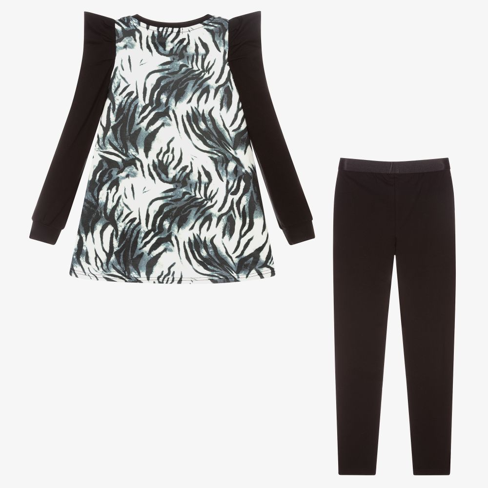 Fun & Fun-Black Dress & Leggings Set | Childrensalon Outlet