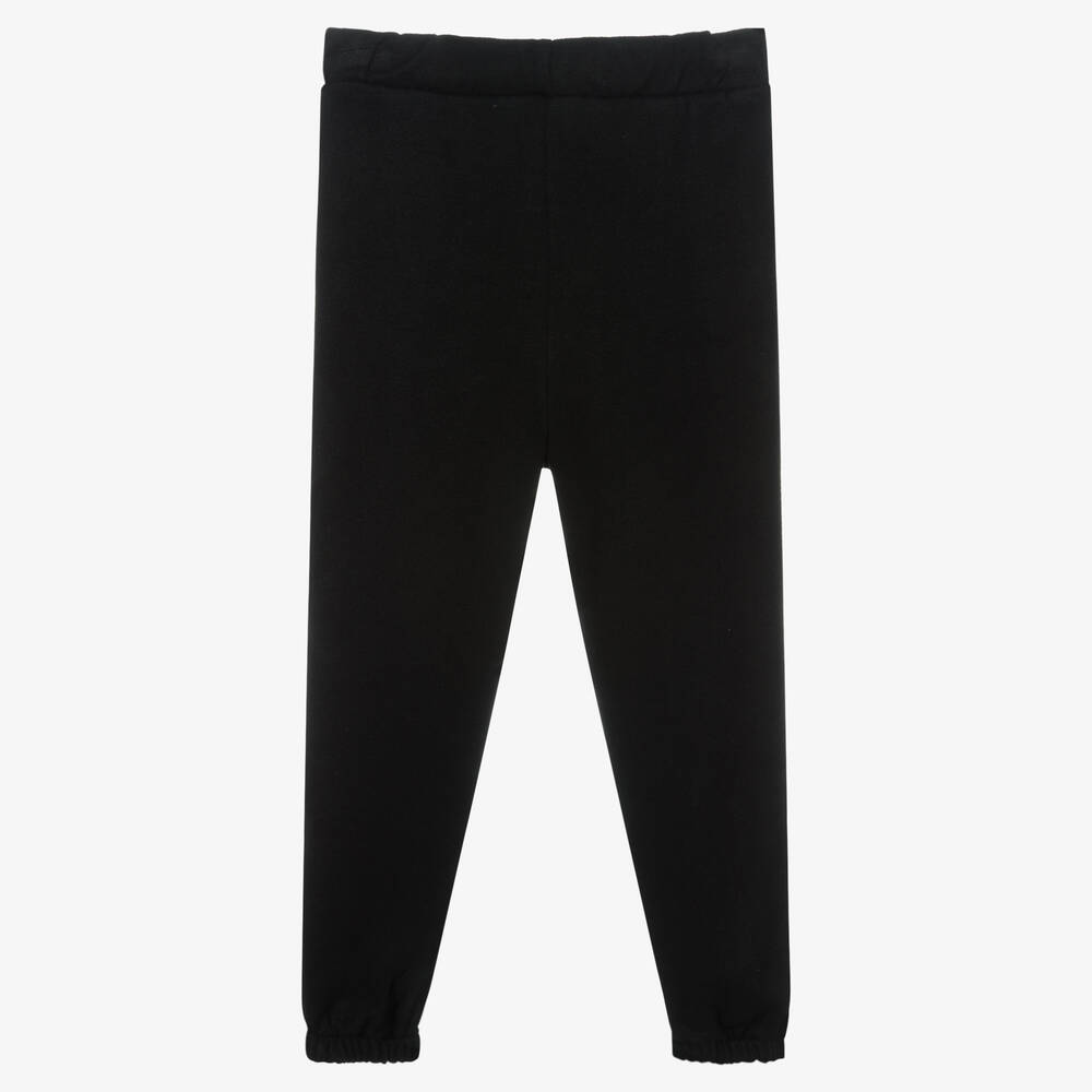 Fun & Fun-Black Knitted Jogger Trousers | Childrensalon Outlet