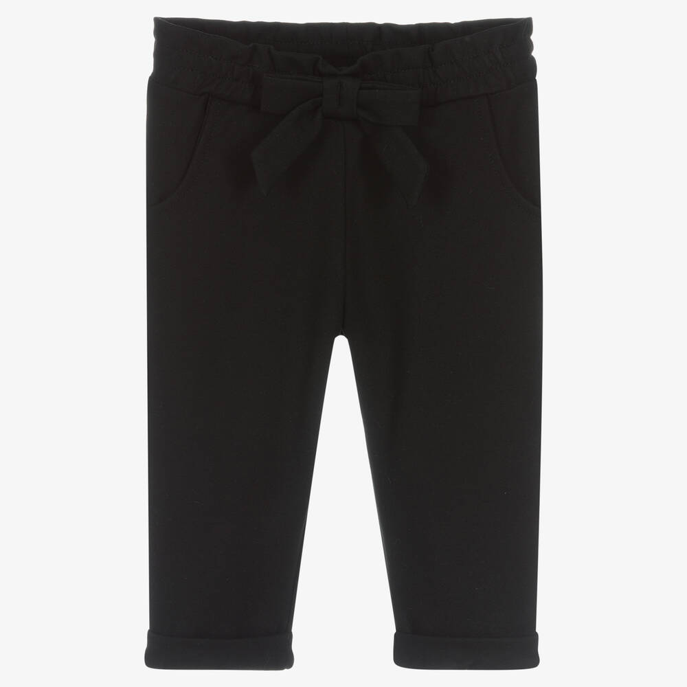 Fun & Fun-Black Milano Jersey Trousers | Childrensalon Outlet