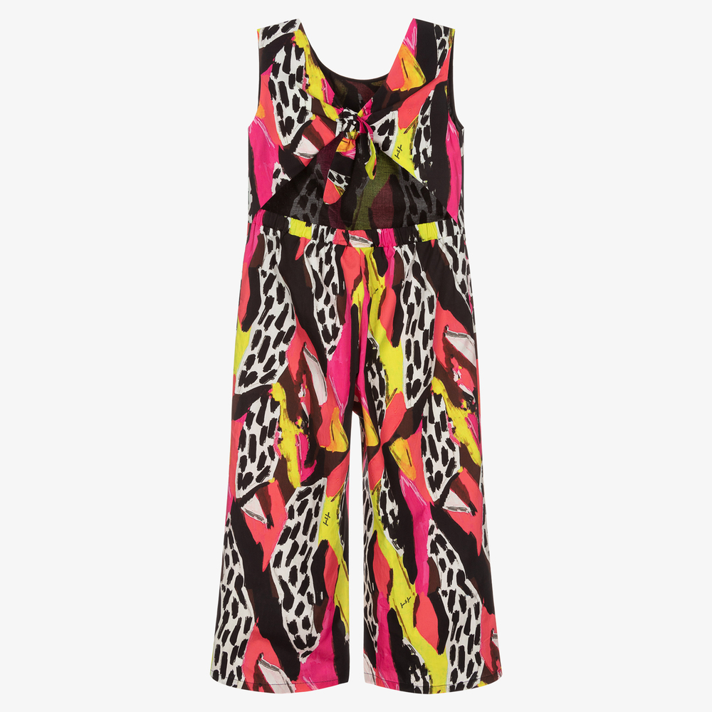 Fun & Fun-Черно-розовый хлопковый комбинезон | Childrensalon Outlet