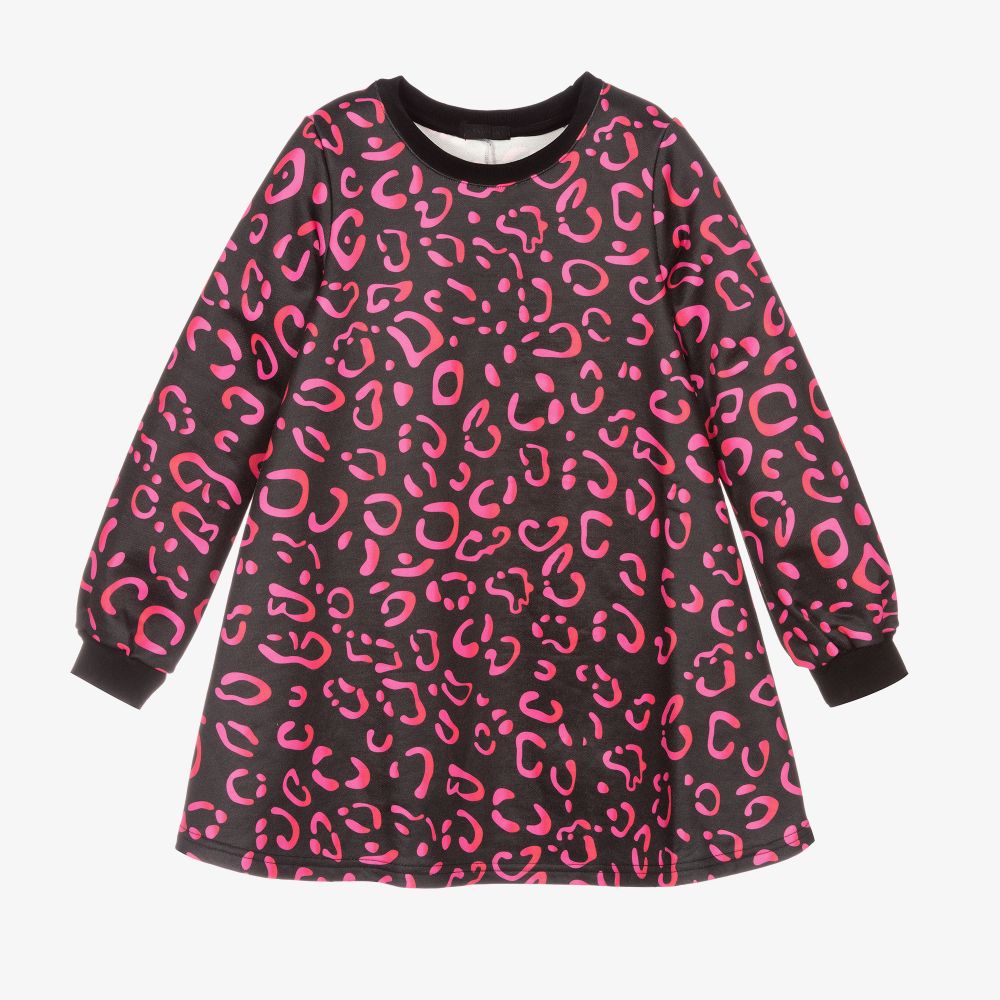 Fun & Fun - Black & Pink Jersey Dress | Childrensalon