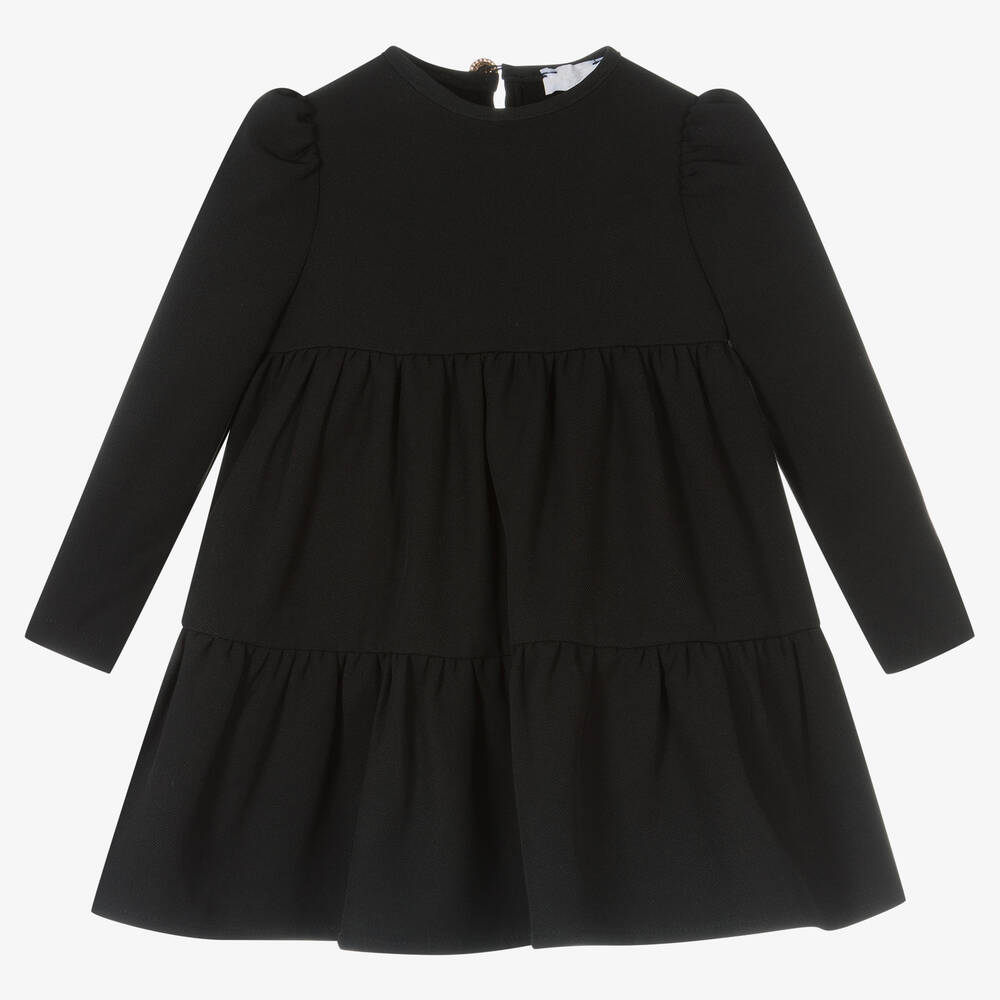 Fun & Fun - Black Tiered Ruffle Dress | Childrensalon