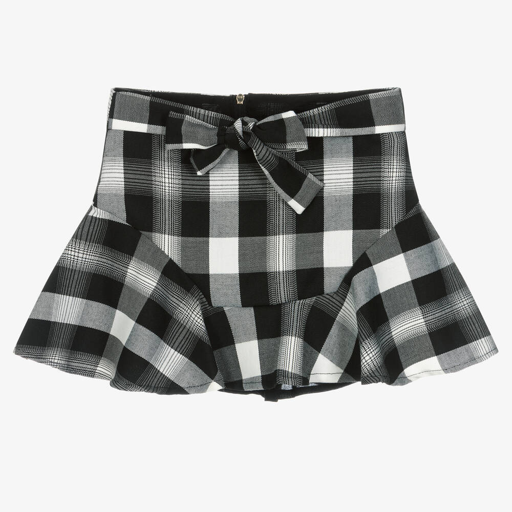 Fun & Fun - Black & White Check Skort | Childrensalon