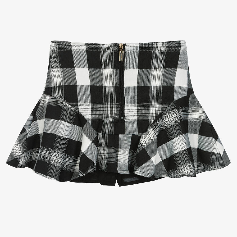 Fun & Fun-Black & White Check Skort | Childrensalon Outlet