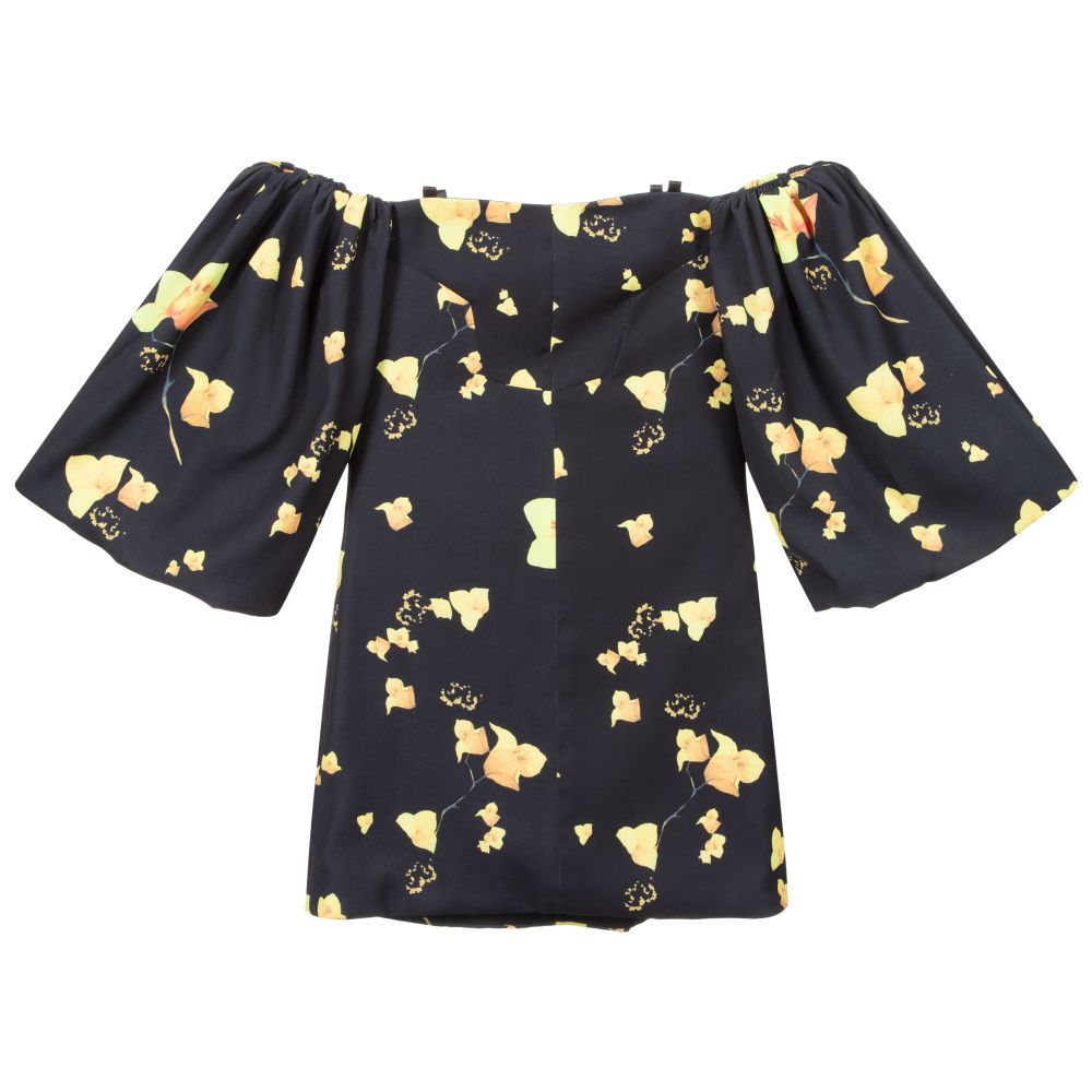 Fun & Fun-Black & Yellow Chiffon Dress  | Childrensalon Outlet