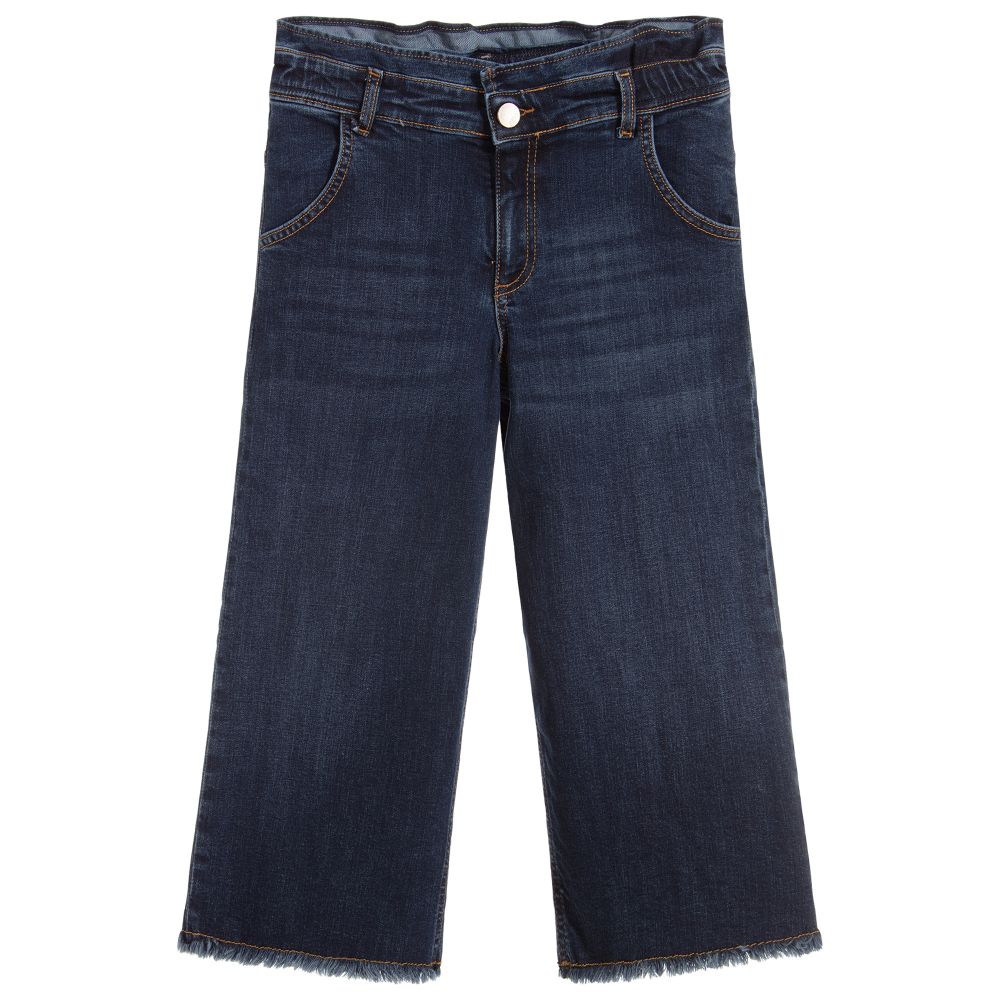 Fun & Fun - Blue Wide-Leg Cropped Jeans | Childrensalon