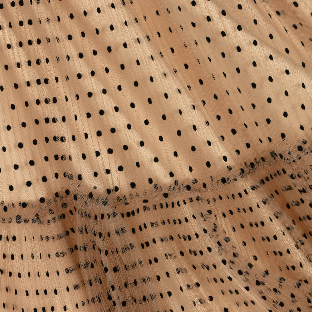 Fun & Fun-Girls Beige & Black Tulle Dress | Childrensalon Outlet