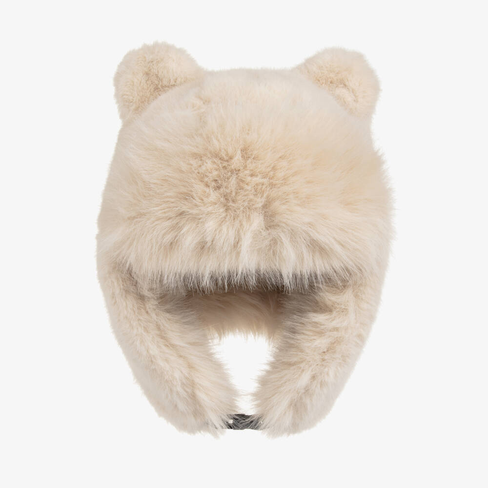 Fun & Fun-Girls Beige Faux Fur Trapper Hat | Childrensalon Outlet