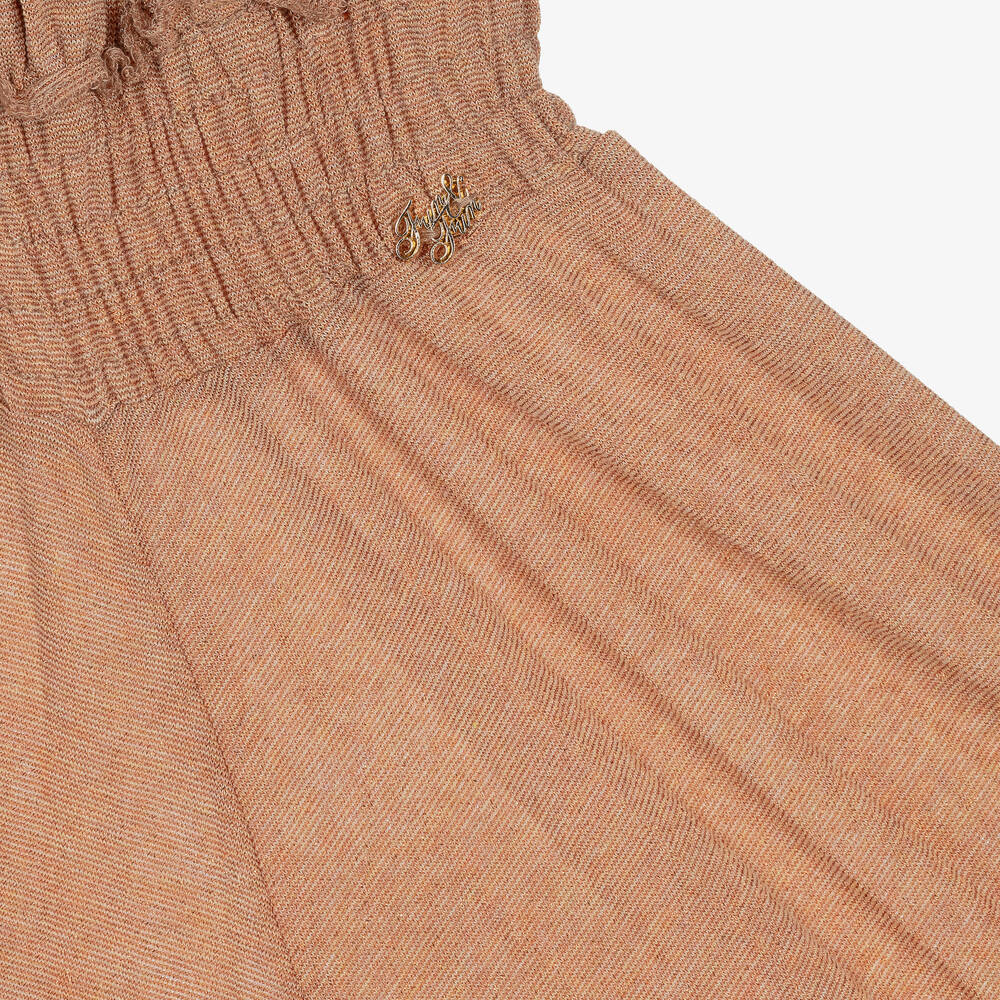 Fun & Fun-Girls Beige Sparkly Wide Leg Jumpsuit | Childrensalon Outlet