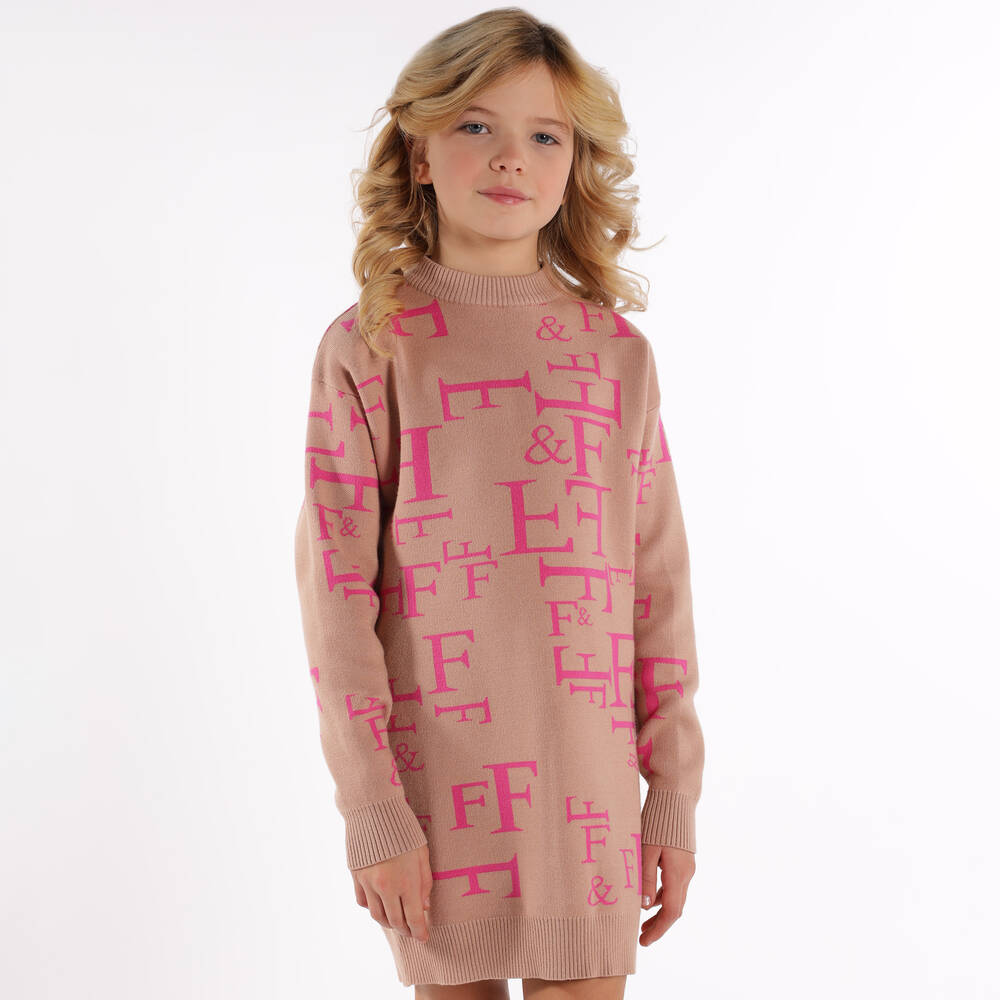 Girls cream discount sweater dress