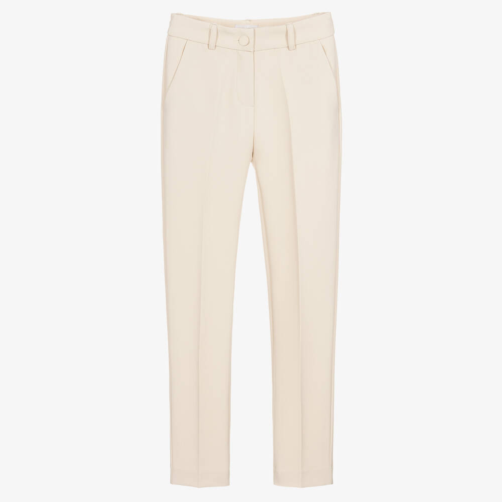 Fun & Fun Chic - Pantalon beige en sergé fille  | Childrensalon