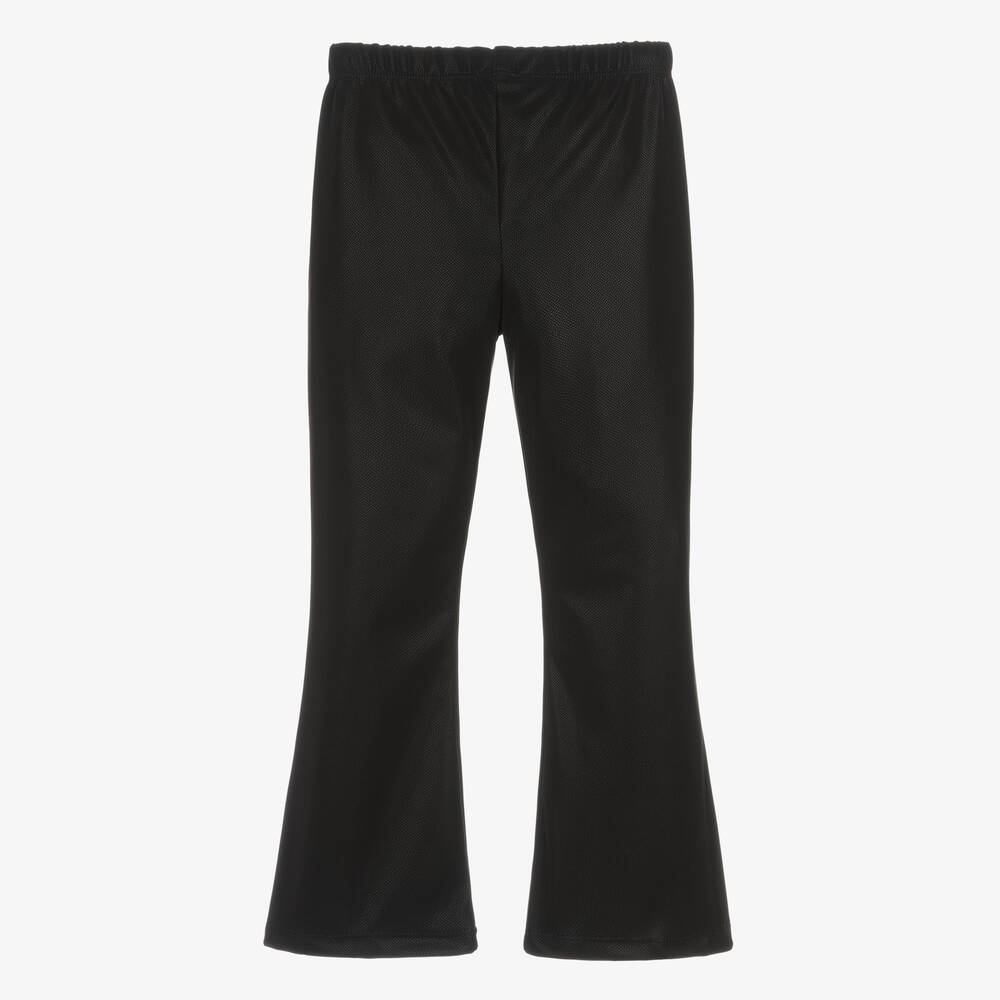 Fun & Fun-Girls Black Animal Print Flared Leggings | Childrensalon Outlet