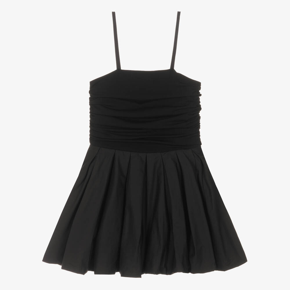 Fun & Fun - Girls Black Bow Dress | Childrensalon