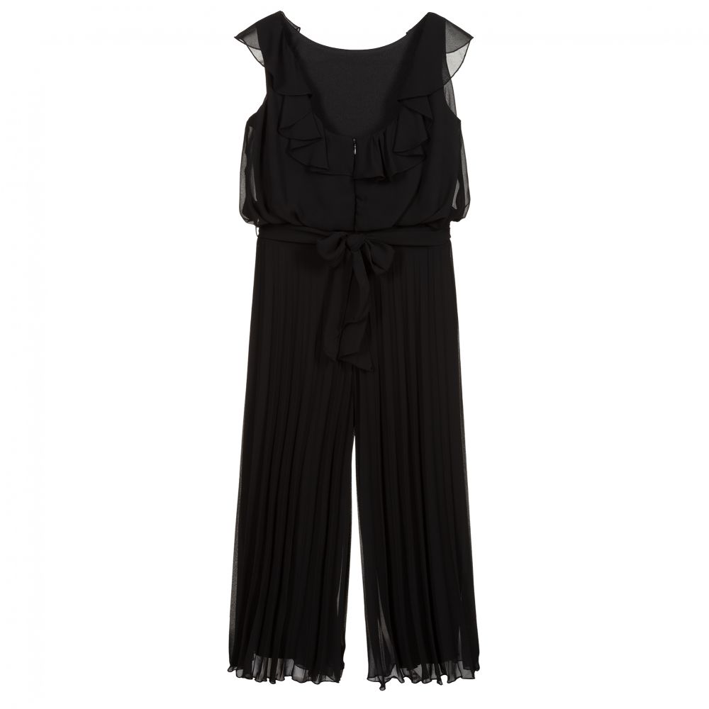 Fun & Fun Couture-جمبسوت شيفون لون أسود للبنات | Childrensalon Outlet