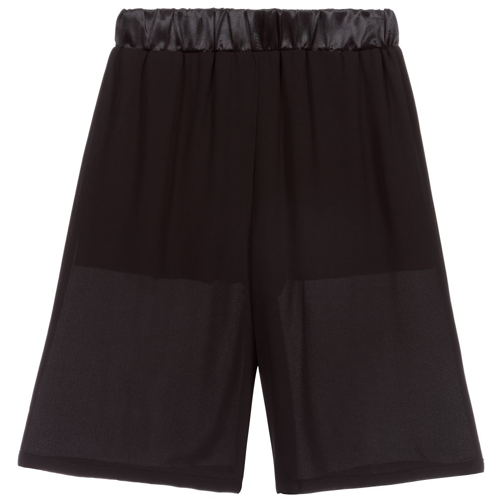 Fun & Fun - Short noir en mousseline Fille | Childrensalon