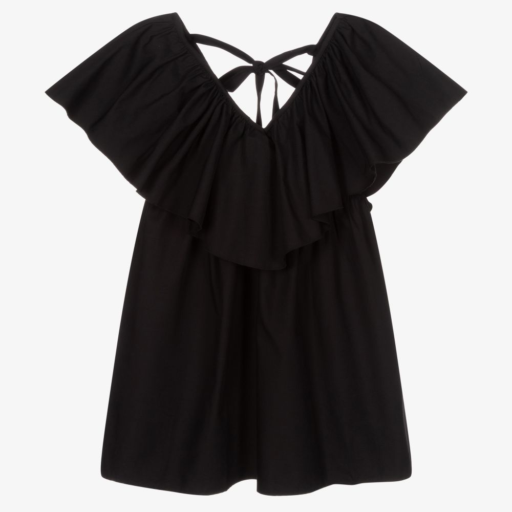 Fun & Fun - Robe noire en coton Fille | Childrensalon