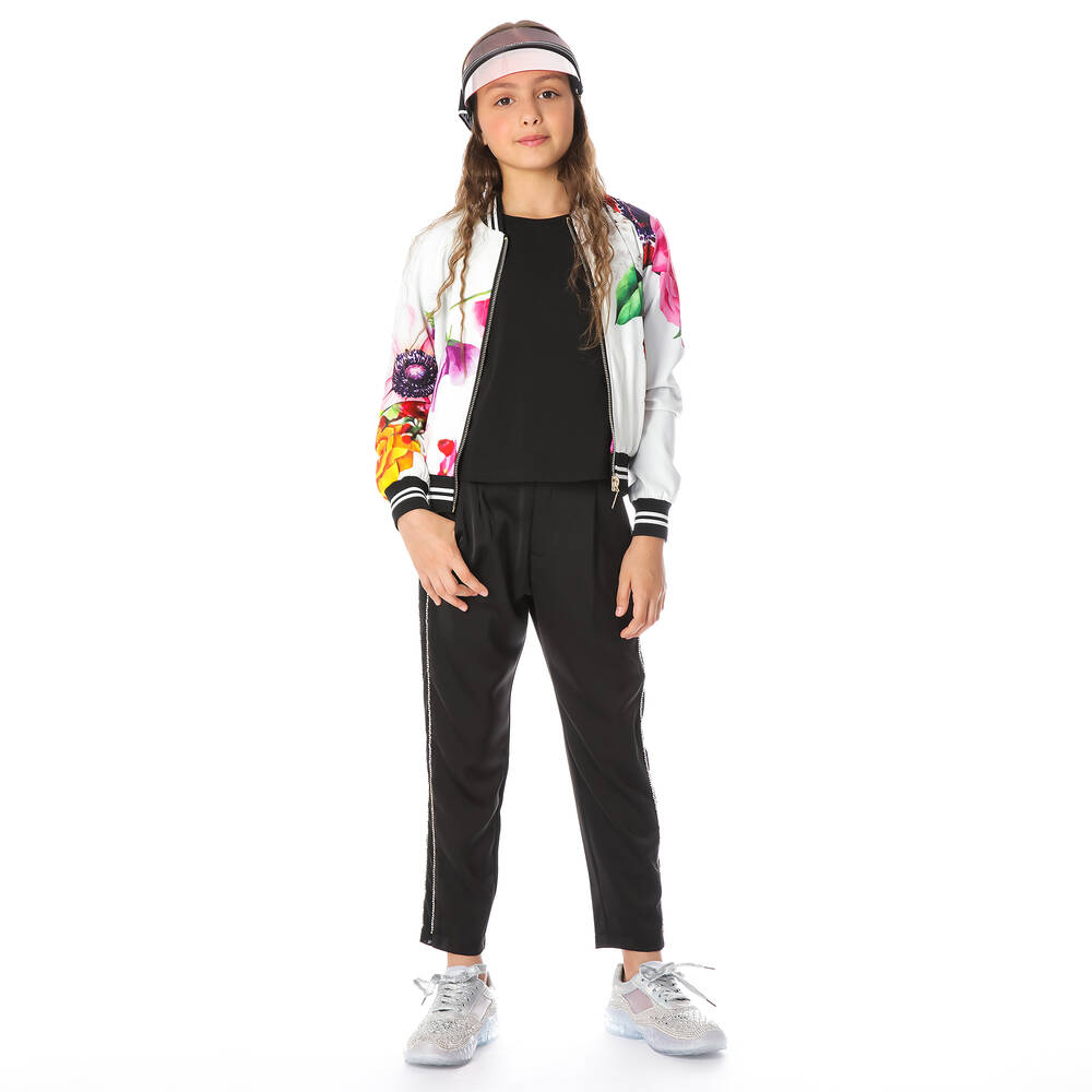 Fun & Fun-Girls Black Diamanté Trousers | Childrensalon Outlet