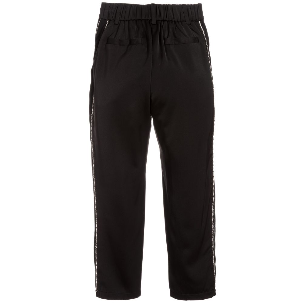 Fun & Fun-Girls Black Diamanté Trousers | Childrensalon Outlet