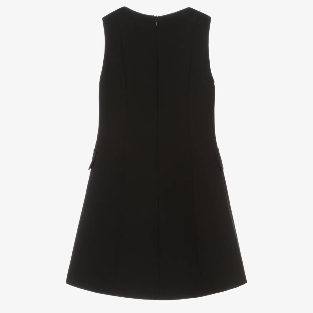 Fun & Fun-Girls Black Double Breasted Dress | Childrensalon Outlet