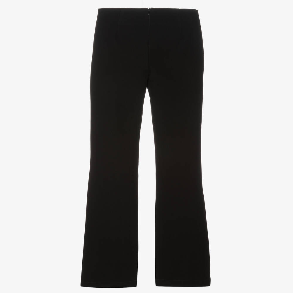 Black flare leg trousers sale