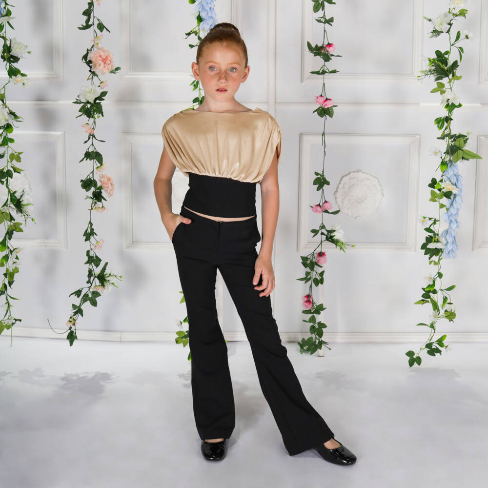 Fun & Fun-Girls Black Flared Trousers | Childrensalon Outlet