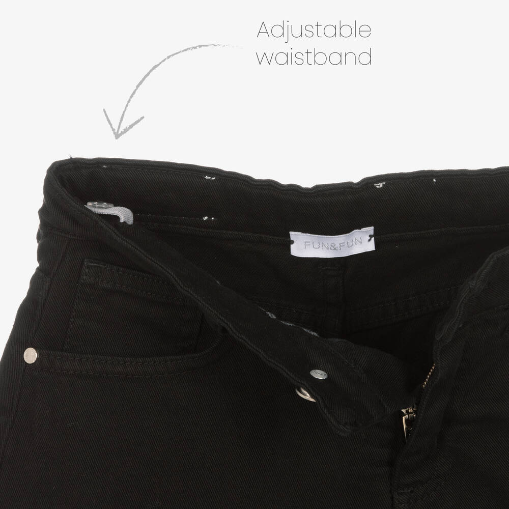 Fun & Fun-Черные джинсовые шорты с неровными краями | Childrensalon Outlet